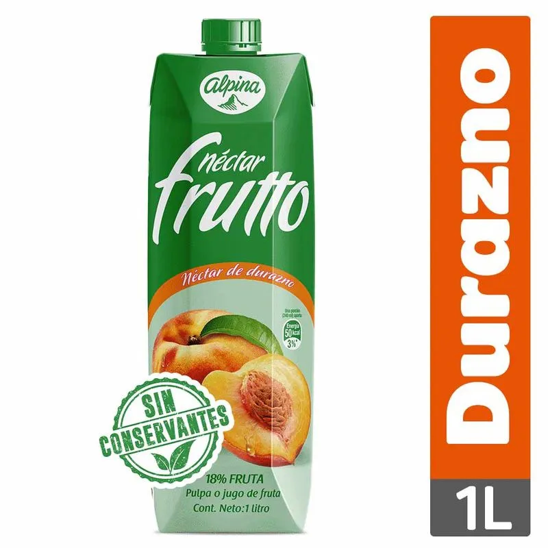 Jugo Frutto Alpina Durazno 1000 Ml