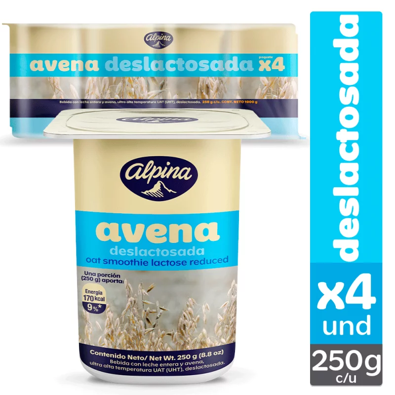 Avena Alpina Deslactosada Vaso 250 Gr