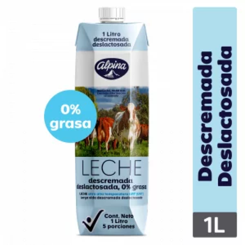 Leche Alpina Deslactosada Tetra Pack 1000 Ml