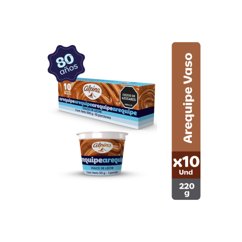 Arequipito Alpina 10 Und 50 Gr X 10 Und