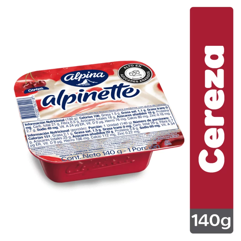 Alpinette Alpina Cereza 140 Gr X 3 Und
