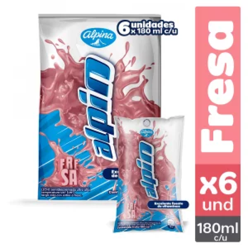 Leche Alpin Bolsa 6 Und 180 Ml