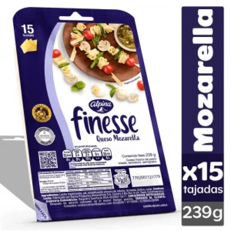 Queso Finesse 15 Tajadas 239 Gr
