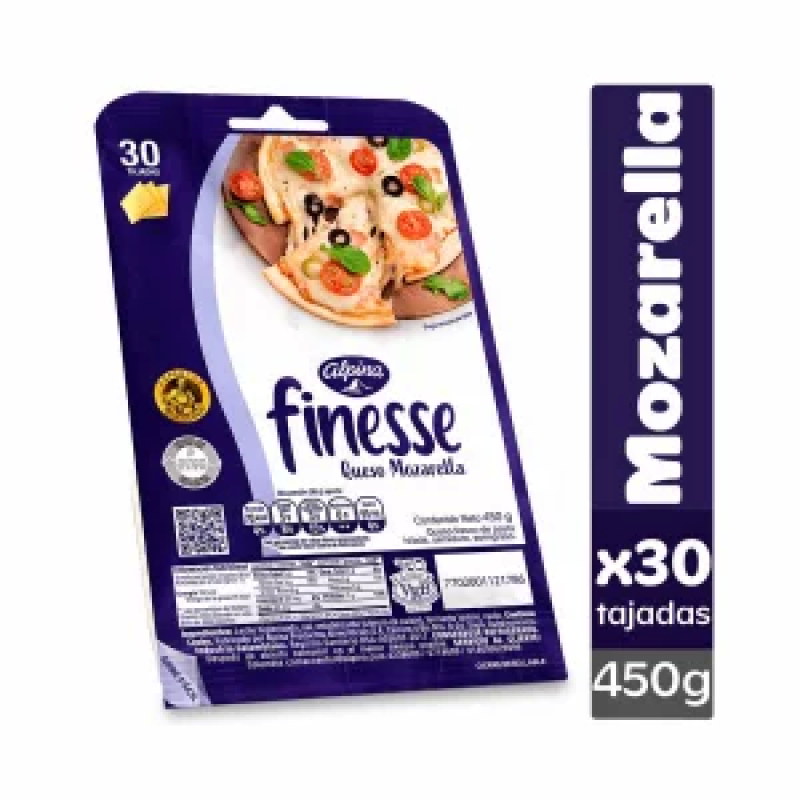 Queso Finesse 30 Tajadas 450 Gr