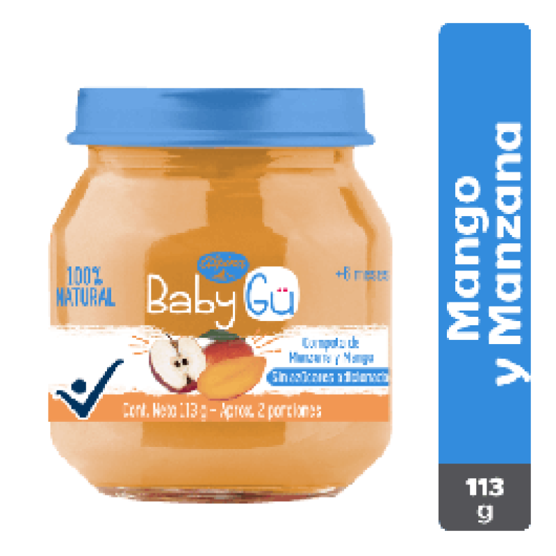 Compota Alpina Manzana-mango 113 Gr