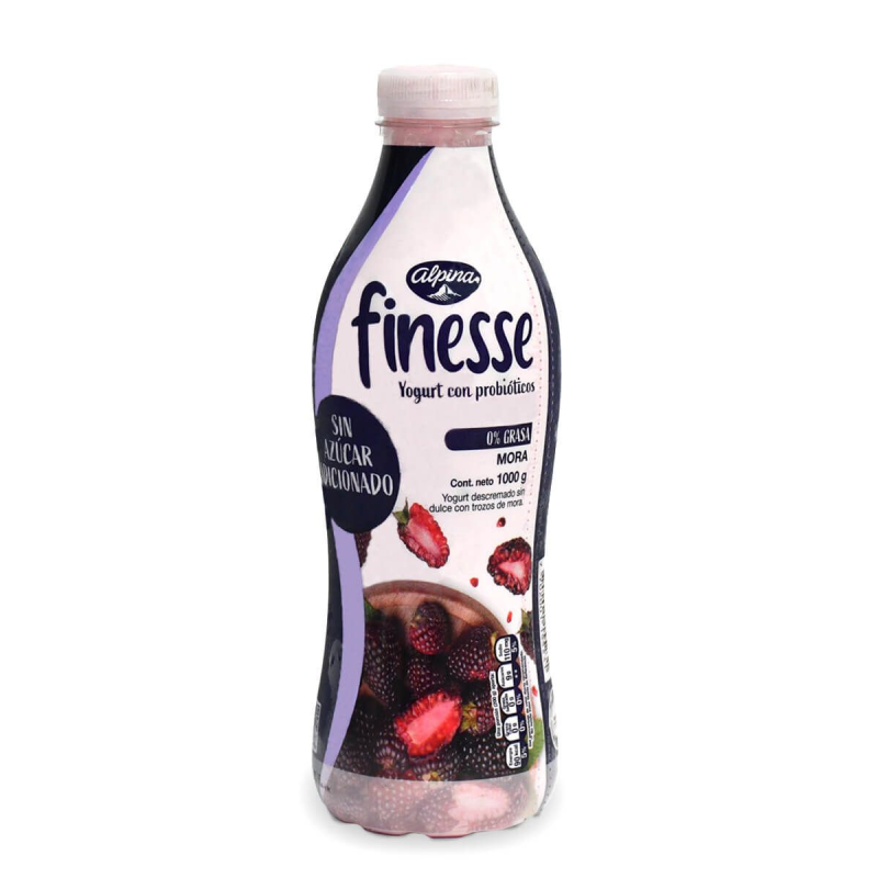 Yogurt Finesse Mora Botella 1000 Ml