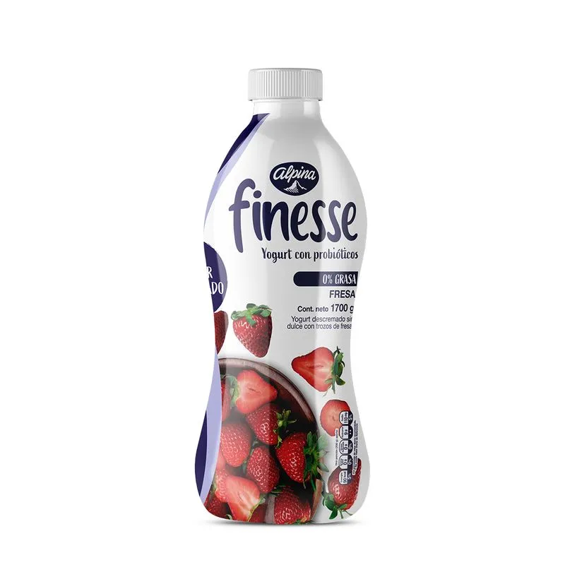 Yogurt Finesse Fresa Botella 1700 Ml
