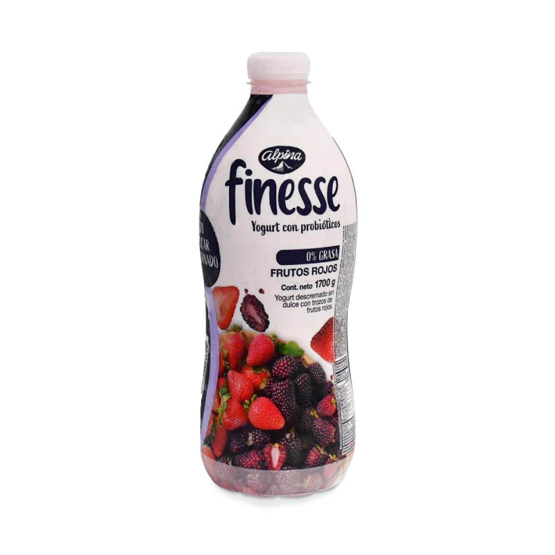Yogurt Finesse Frutos Rojos Botella 1700 Ml