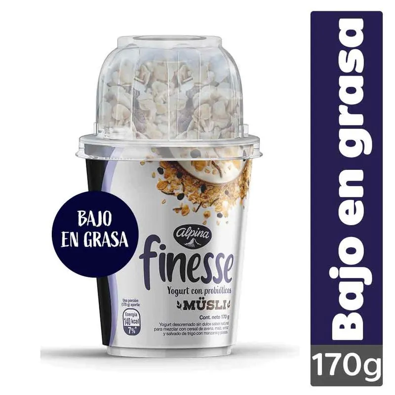 Yogurt Finesse Natural Con Cereal 170 Ml