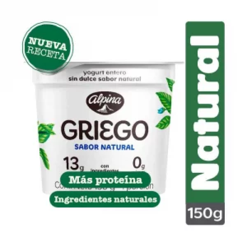 Yogurt Alpina Griego Natural 150 Ml