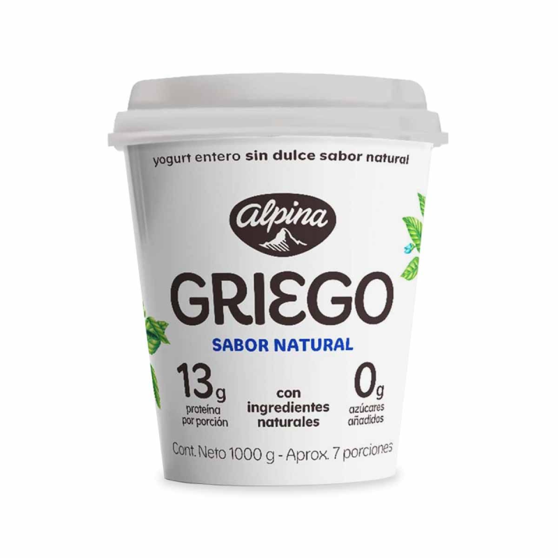 Yogurt Alpina Griego Natural 1000 Ml