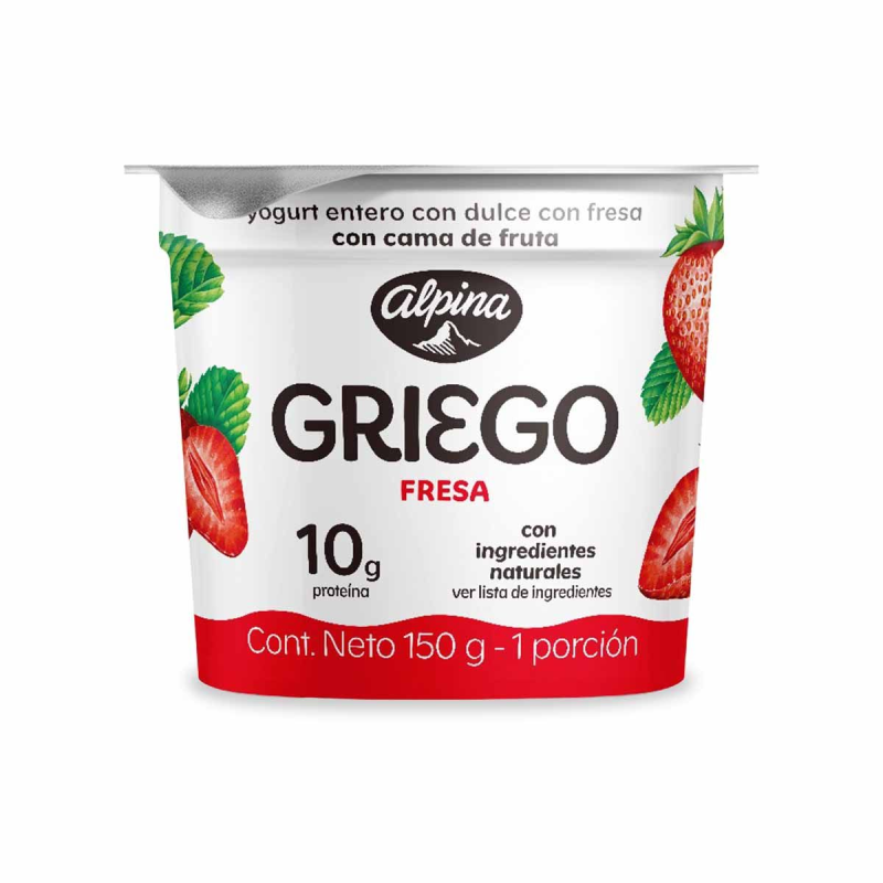 Yogurt Griego Cama De Frutas Fresa 150 Ml