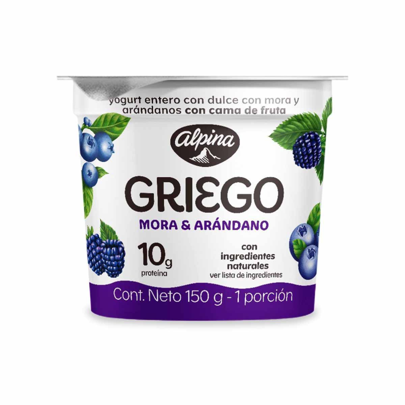 Yogurt Alpina Griego Mora Arandanos 150 Ml