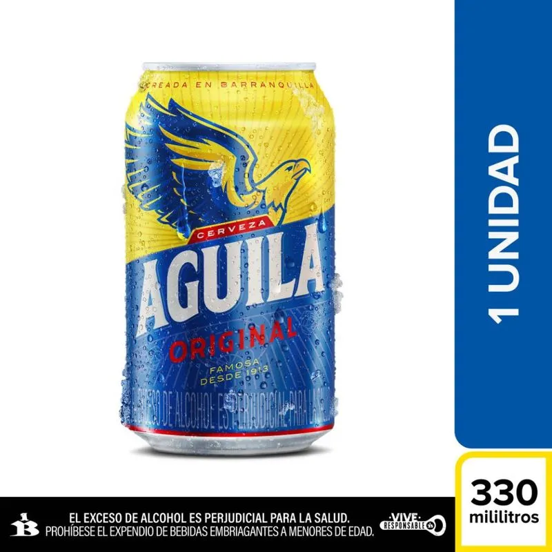 Cerveza Aguila Lata 330 Ml
