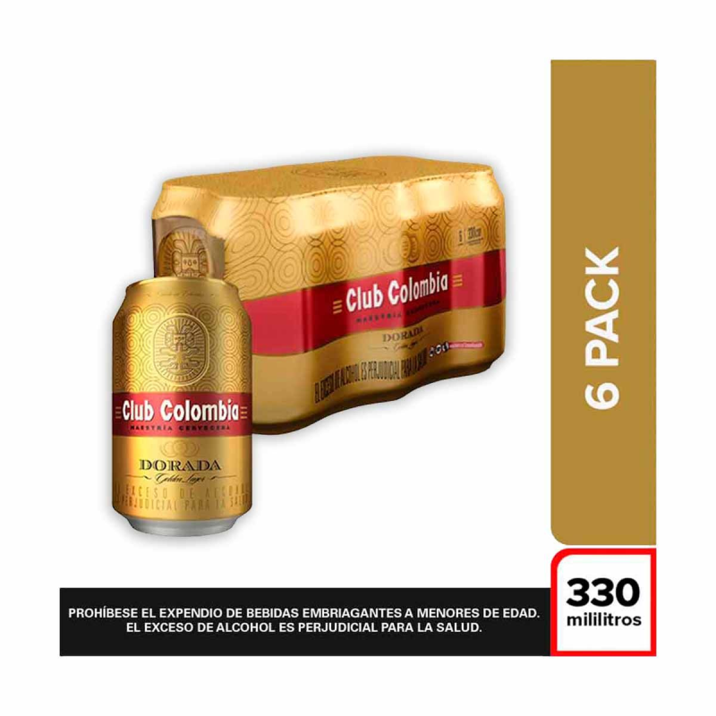 Cerveza Club Colombia Dorada Sixpack Lata 330 Ml X 6 Und