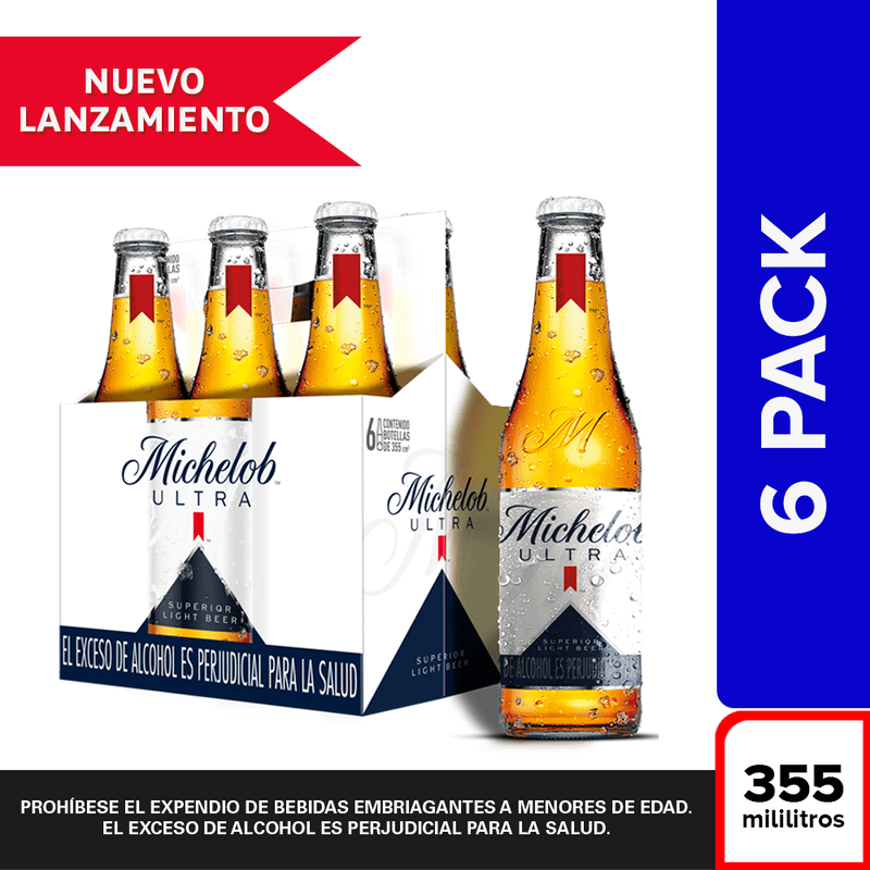 Cerveza Michelob Ultra Nrb 355cc X 6 Und