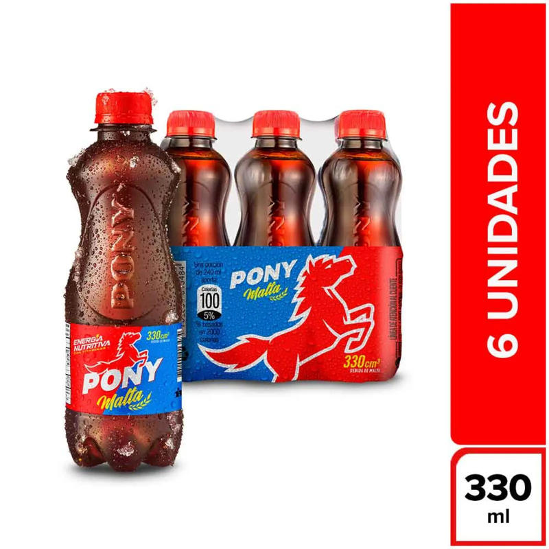 Pony Malta Pet 330 Ml X 6 Und