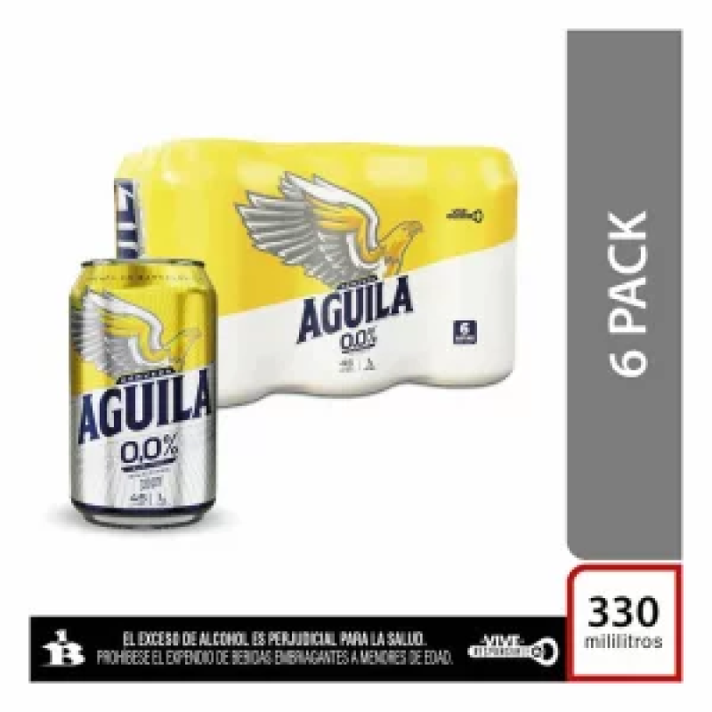 Cerveza Aguila Cero Sixpack 330 Ml X 6 Und