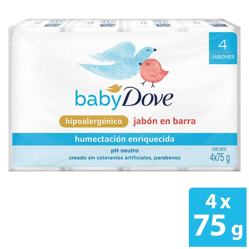 Jabon Dove Baby Henriq P.e. 75gx4und