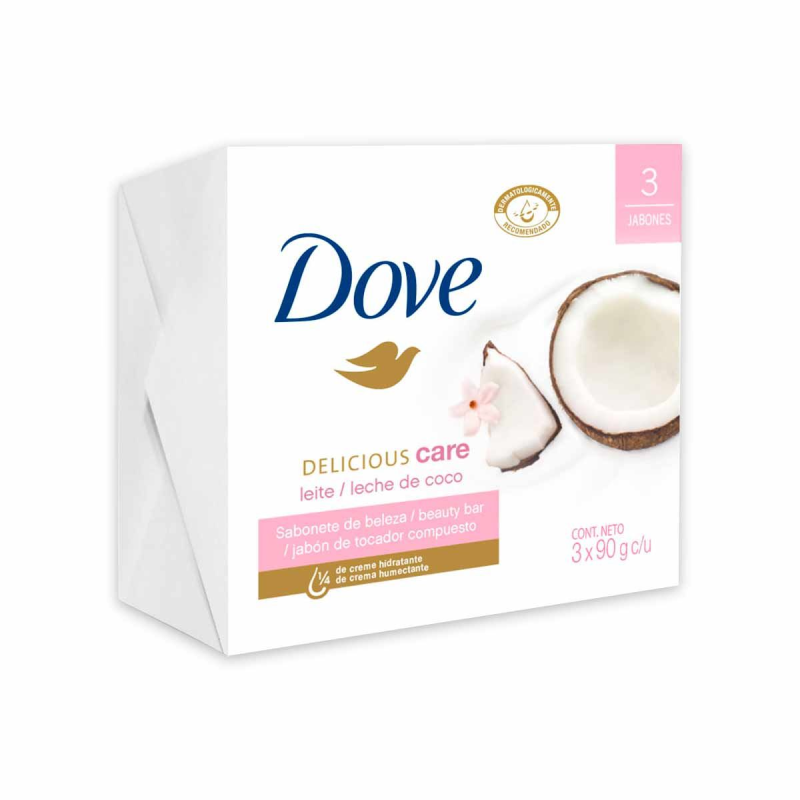 Jabon Dove Leche De Coco 3 Und