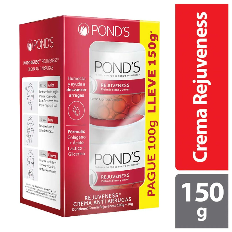Crema Facial Ponds Rejuvenes 100 Gr+rejuvenes 50 Gr