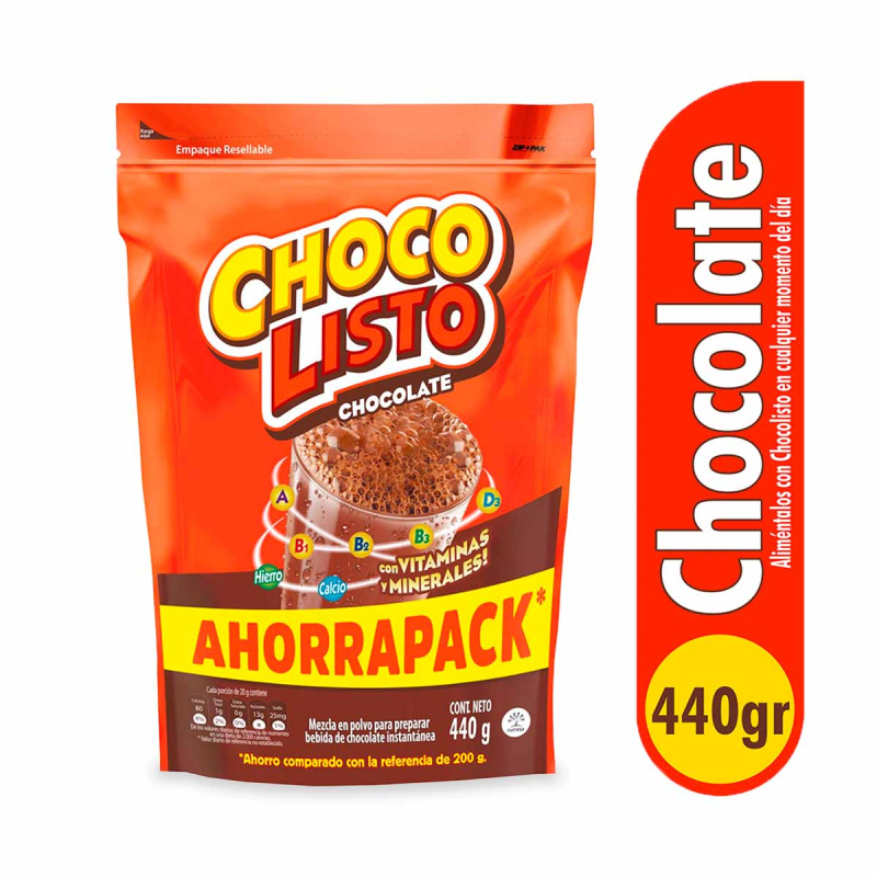 Bebida Instantanea Chocolisto Familiar 440 Gr