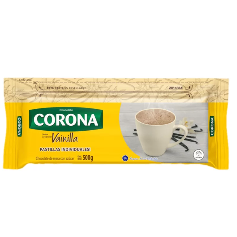Chocolate Corona Vainilla Resellable 500 Gr