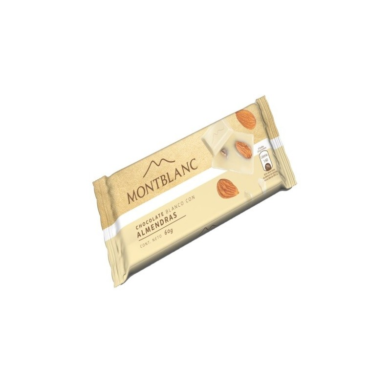 Chocolatina Montblanc Blanca Almendra 60 Gr