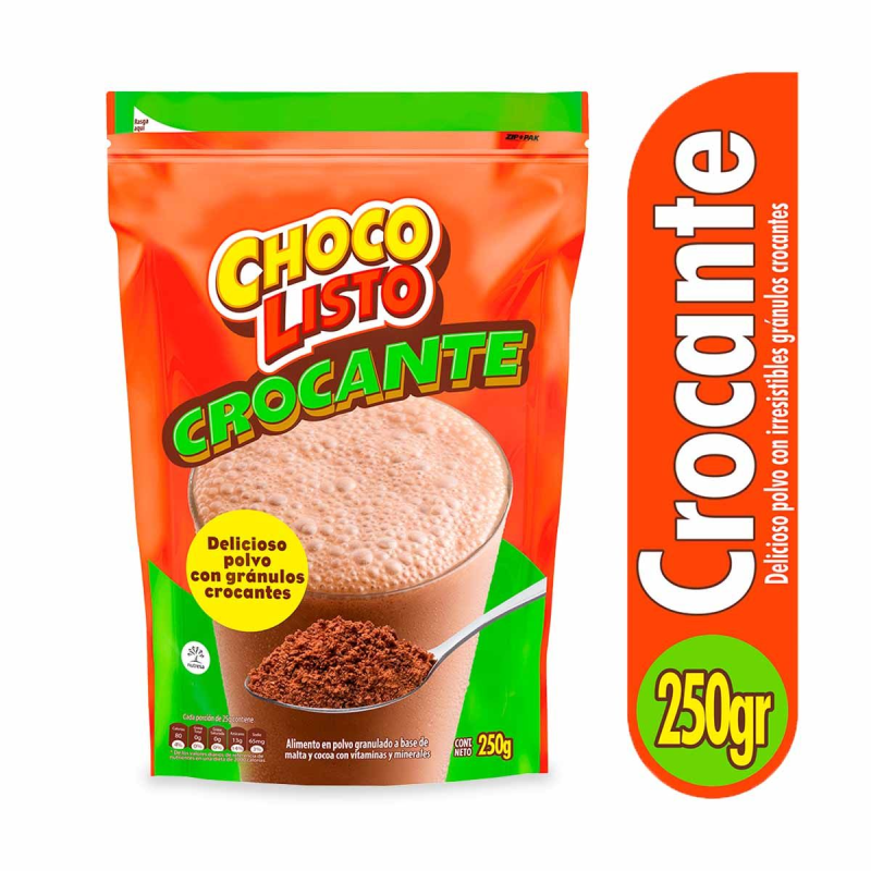 Bebida Instantanea Chocolisto Crocante 250 Gr