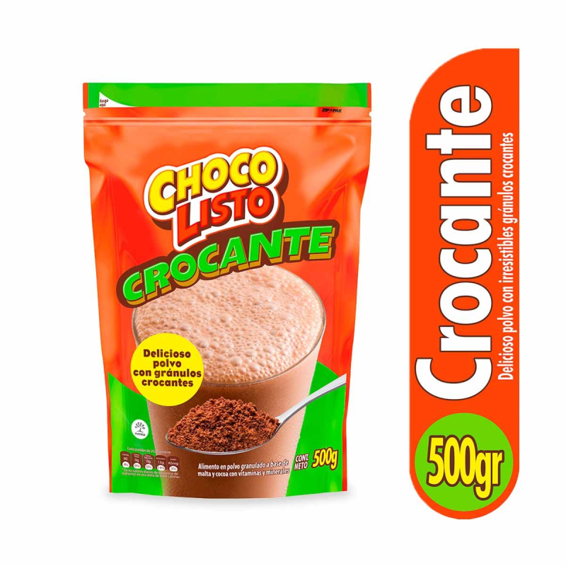 Bebida Instantanea Chocolisto Crocante 500 Gr