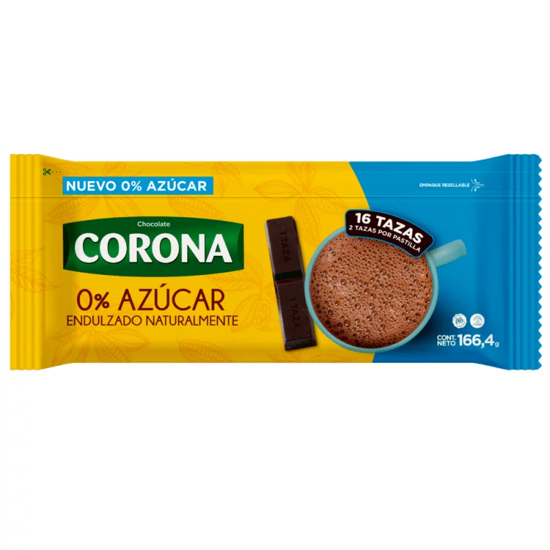 Chocolate Corona Sin Azucar 166,4 Gr