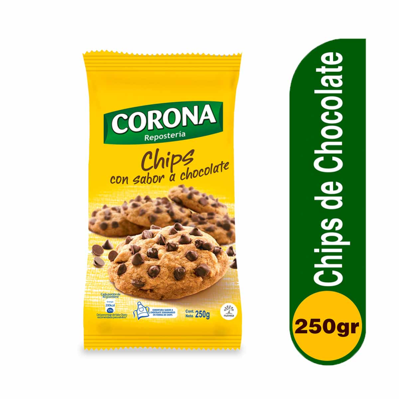 Chips De Chocolate Corona Reposteria 250 Gr