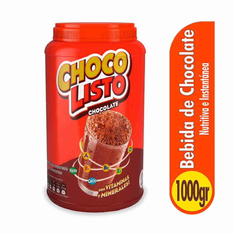 Bebida Instantanea Chocolisto Tarro 1000 Gr