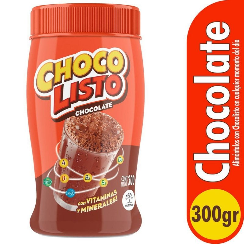 Bebida Instantanea Chocolisto Tarro 300 Gr