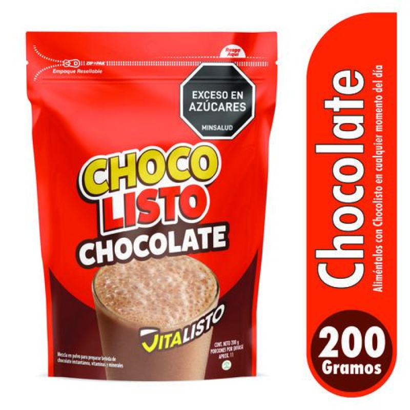 Bebida Instantanea Chocolisto 200 Gr