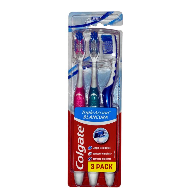 Cepillo Dental Colgate Triple Accion White 3 Und