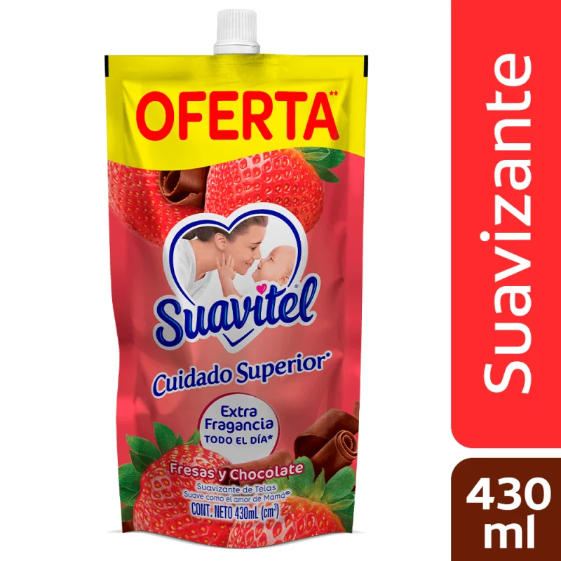 Suavizante Suavitel Fresas Y Chocolate Doypack 430 Ml