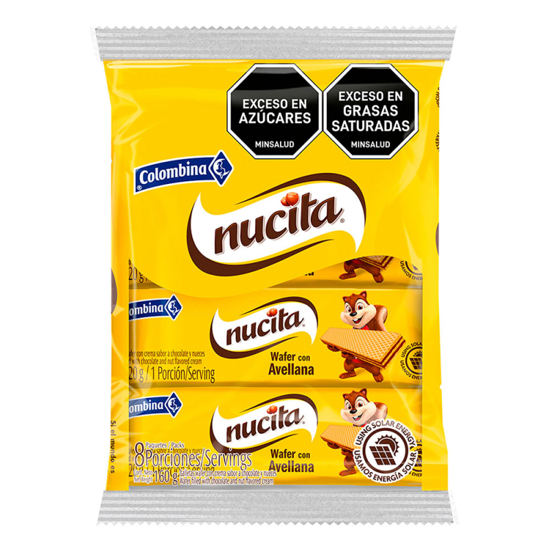Galleta Wafer Nucitax8unidadx20g
