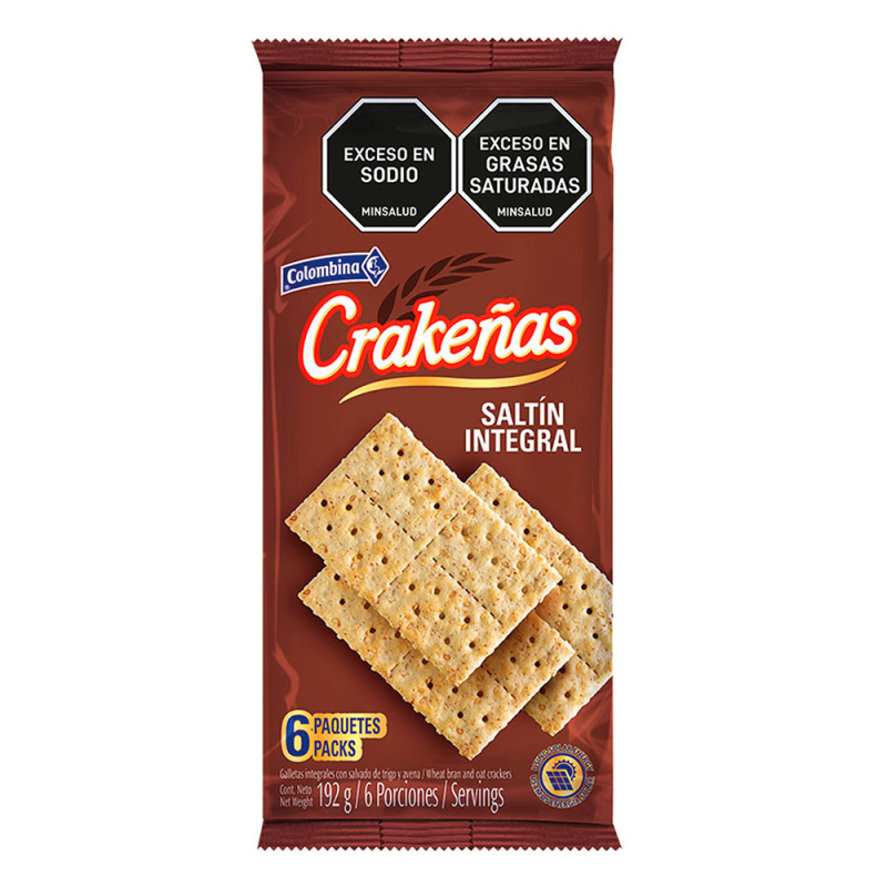 Galletas Colombina Crakena Integral Individual 6 Und 32 Gr