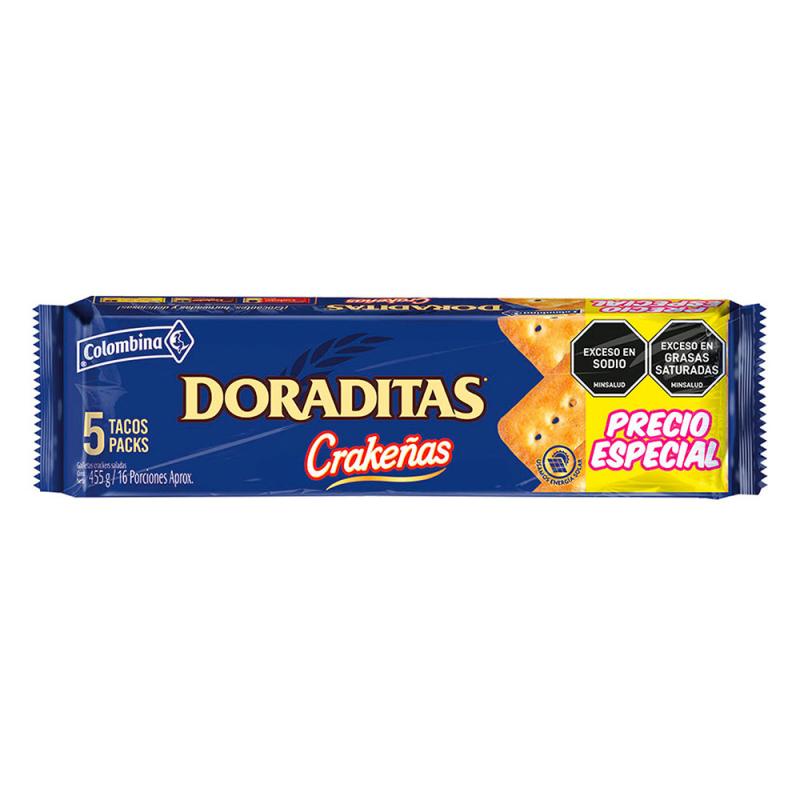 Galletas Colombina Doraditas 5 Tacos 455 Gr