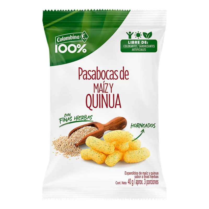 Pasabocas Colombinax40g Quinua