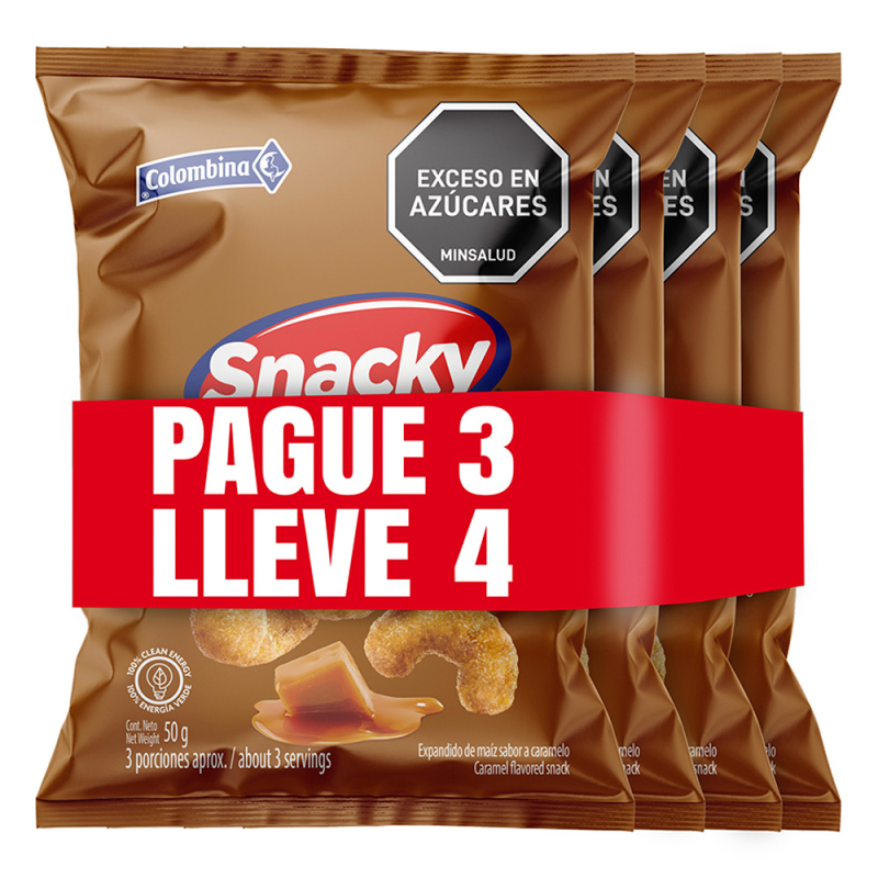 Pasaboca Snacky Caramelo Pague 3 Lleve 4 Und