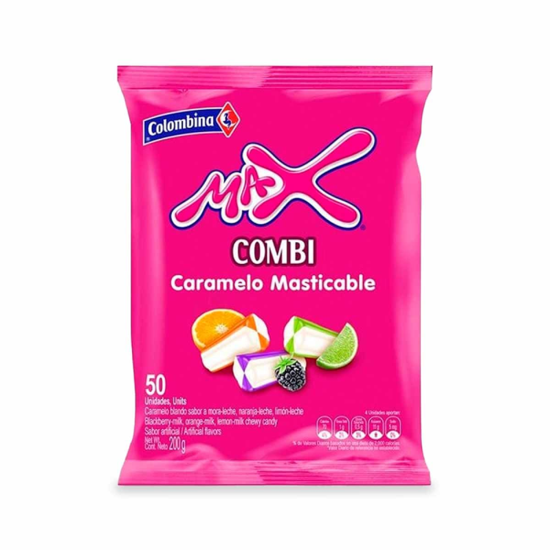 Dulce Colombina Max Combi 50 Und 200 Gr