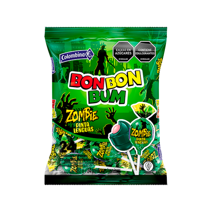Dulces Bon Bon Bum Zombie Bon Bon Bumx15