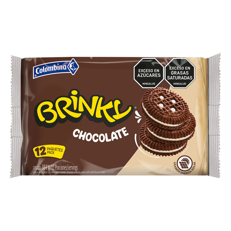 Galletas Brinky Chocolate 12 Und 384 Gr