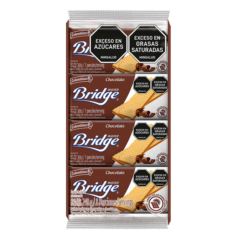 Galletas Bridge Chocolate 8 Und 30 Gr