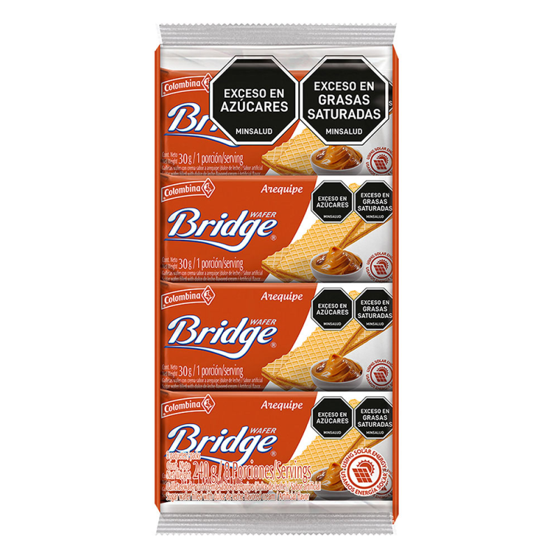 Galletas Bridge Arequipe 8 Und 30 Gr