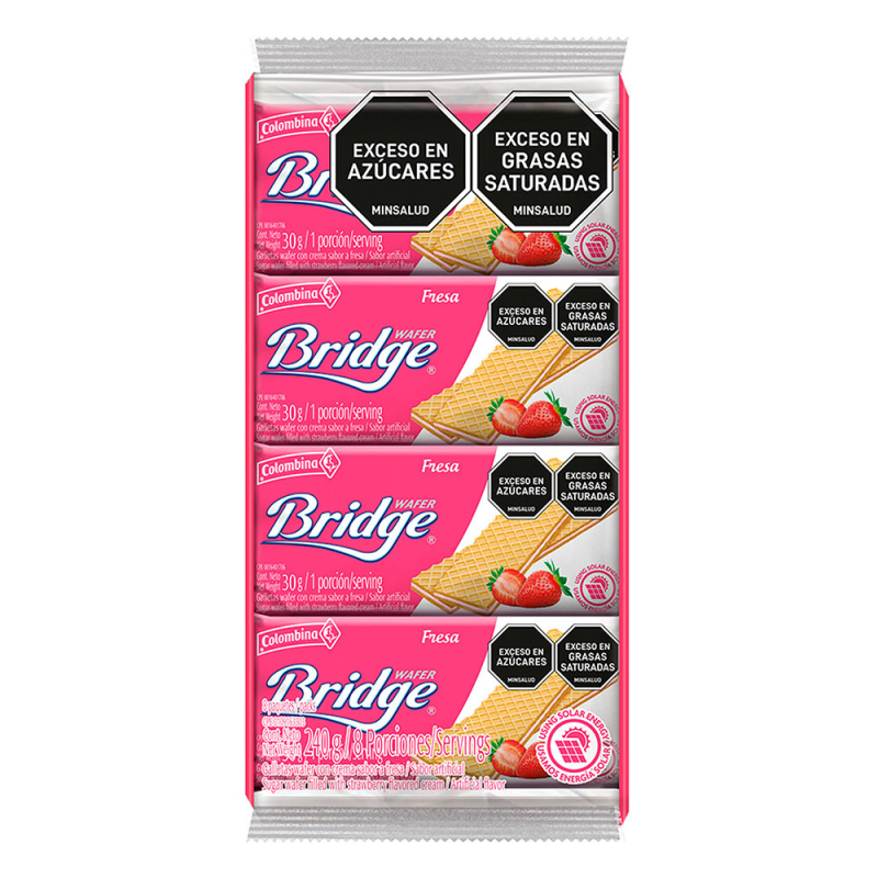 Galletas Bridge Fresa 8 Und 30 Gr