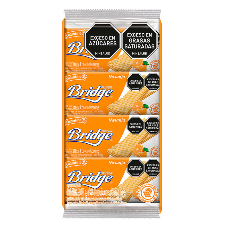 Galletas Bridge Naranja 8 Und 30 Gr