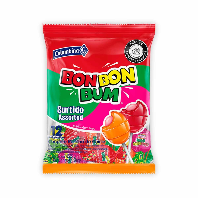 Bom Bom Bum Colombina Surtido 12 Und